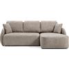 La Forma Divano letto Laira 3 posti in ciniglia tortora con chaise longue destra 246 cm FSC Mix Credit