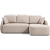La Forma Divano letto Laira 3 posti in ciniglia beige con chaise longue destra 246 cm FSC Mix Credit