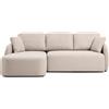 La Forma Divano letto Laira 3 posti in ciniglia beige con chaise longue sinistra 246 cm FSC Mix Credit