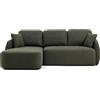 La Forma Divano letto Laira 3 posti in ciniglia verde scuro con chaise longue sinistra 246 cm FSC Mix Credit