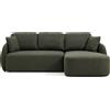 La Forma Divano letto Laira 3 posti in ciniglia verde scuro con chaise longue destra 246 cm FSC Mix Credit