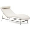 La Forma Divano Osla in ciniglia beige con gambe in acciaio inox spazzolato 175 cm