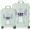 Disney Joumma Disney Playful Set di valigie verde 55/70 cm Rigido 7,54 kg Chiusura TSA integrata ABS 7,54 kg 116L Bagaglio a mano