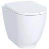 GEBERIT VASO GEBERIT ACANTO 500.824.00.1 RIMFREE FILOMURO A TERRA CON COPRIVASO SOFT-CLOSE