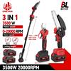 ONEVAN Motosega elettrica con palo telescopico senza spazzole 3 in 1 Forbici a batteria altamente scalabili Strumento di potatura da giardino per batteria 21V 18V - Without battery