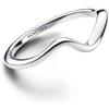 PANDORA Timeless Anello in argento Sterling ondulato, 50