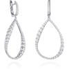 Diamond Treats Grandi Orecchini Pendenti in Argento Sterling 925 con Pietre in Zircone, Orecchini da Donna Originali a Goccia, Orecchini Lunghi per Donna e Ragazza