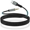 YISH Cavo Aux USB C 1M：Cavo USB C a 3.5mm Aux Jack, Cavo Type C a 3.5mm Audio Nylon con DAC Chip Compatibile con iPhone 17 Pro/16 Pro Max Samsung Galaxy S26/S25/S24/S23 Ultra Audio per Auto