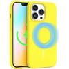 FELONY CASE - Elegante custodia giallo neon per iPhone 15 Pro Max, compatibile con MagSafe - Custodie protettive antiurto a 360° progettate per Apple iPhone 15 Pro Max