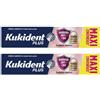 Kukident Plus Barriera Anti-Cibo Sapore Neutro Pacco Doppio 2 x 57g