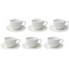 LA PORCELLANA BIANCA - Reale Set Caffè 6 Pz con piattino 100 cc, New Bone China
