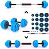 HMS-ds Set di pesi con bilanciere o manubri da 30 kg colore blu