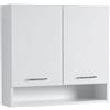 Colavene - Pensile 2 ante 1 ripiano interno 60X24Xh70 - 27600L : Finitura colacril - Bianco opaco