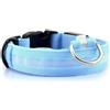 Mediawave Store Collare regolabile luminoso a led per cani e gatti vari colori e misure XL Celeste