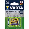 Mediawave Store Pack 4 pz Batteria Varta Pile Ricaricabili AA Stilo 2100 mAh Ready To Use
