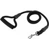 Mediawave Store Guinzaglio a corda ART 0084 cani taglia piccola e media 114 cm con moschettone Nero