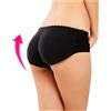 Mediawave Store 22025 Culotte imbottita in microfibra con effetto push-up glutei Nero XL