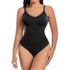 Mediawave Store Body Contenitivo Donna con Spalline Regolabili Canotta Tessuto Elasticizzato Nero L/XL