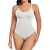 Mediawave Store Body Contenitivo Donna con Spalline Regolabili Canotta Tessuto Elasticizzato Bianco S/M