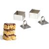 Mediawave Store Set 2 Coppa pasta quadrati 594809 per primi piatti e dessert 8x8x4 cm GUSTO CASA