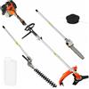Mediawave Store Decespugliatore 4 in 1 a Scoppio ROYALWAVE Tagliasiepi Potatore 2T 43cc 1,7HP