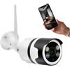 Mediawave Store Telecamera di Sicurezza 4K Wi-Fi Sensore Movimento da Esterno Controllo Remoto