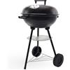 Mediawave Store Barbecue Tondo Enrico Coveri Tondo BBQ Carbonella Coperchio Struttura in Metallo