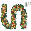 Vigevee Ghirlanda natalizia 5 m con illuminazione, ghirlanda di abete artificiale con 100 LED, luce bianca calda, incl. decorazione e telecomando, catena luminosa USB 8 modalità, decorazione natalizia