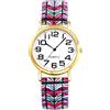 OIDEA Orologio da donna con cinturino elastico: orologio da donna in acciaio inossidabile Boemia stampato estensibile, fantasia analogico al quarzo, grande quadrante numeri arabi, regalo di compleanno