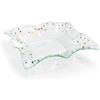 Sospiri Venezia - Centrotavola Vetro Murano Decorato a Mano Soprammobile Casa- Idea Regalo Cerimonia Bomboniera con Scatola Elegante (29x29 cm, Quadrato)