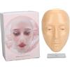 Masyrt Pratica del Trucco Testa di Manichino, 5D Silicone Riutilizzabile Up Practice Faccia per il Trucco e L'estensione delle Ciglia, Testa di Pratica in Gomma Tocco Morbida