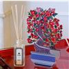Vesta Profumatore Bonsai Bouganville grande colore rosso 200 ml fragranza Destino firmata Chiara Firenze