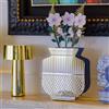 Vesta Vaso Fenice grande Oslo in cristallo acrilico colore oro