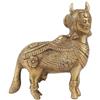 IS Fatto a Mano Stile Vintage Dorato Ottone Indiano Mucca Kamdhenu Figurina Statua