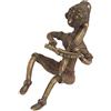 IS Fatto a Mano Vintage Finitura Ottone Tribale Donna Capelli Figurina Statua