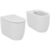 IDEAL STANDARD Sanitari filo muro Ideal Standard Blend Curve vaso AquaBlade bidet e coprivaso rallentato Coprivaso Avvolgente Non Rallentato