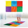 6 tappetini da gioco sensoriali con massaggio e puzzle per bambini piccoli,