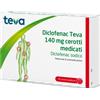 TEVA B.V. DICLOFENAC TE*10CER MED 140MG