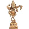 IS Statua Figurativa Di Ganesha In Ottone Fatta A Mano Con Finitura Vintage