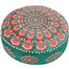 Mandala Life ART Fodera per cuscino da pavimento rotondo bohémien - 60x20 cm - 100% cotone - Custodia pouf per pouf per soggiorno, camera da letto, patio e altro