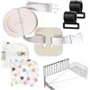 JDNFKG 1 Pezzo Di Culla Cinghie Fisse, 2 Pezzi Di Bambino Piazza Asciugamani, 2 Pezzi Di G-A Forma Di Ganci, Anti-Movimento Culla Cinghie, Pieghevole Bambino Letto Accessori, Tenda Esterna Ganci.