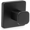 TATAY Colgador Toallero Baño Sin Taladro con Sistema de Fijación 3M | Cómodo y Sin Taladrar | Acabado Mate y Elegante | 100% inoxidable | Resistencia 5 kg | 6 x 4,6 x 6cm - Colección Kalo - Negro