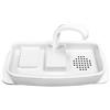 SinkTwice Copertura per lavabo in plastica bianca, 38,7 cm - 50,8 cm, montaggio superficiale, con rubinetto integrato e lavandino per lavaggio a mano e lavaggio, per conservare lo spazio dell'appartamento e