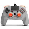 snakebyte GAMEPAD 4S - gray / orange - Controller for PlayStation 4 / PS4 Slim / Pro / PS3, analog dual joysticks, PC compatible (Windows 7/8/10), 3m cable length, touchpad, haptic feedback