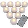 Monzana Deuba Monzana Candele LED 10 pz senza fiamma telecomando 37mm batterie incluse candela classe di efficienza energetica A