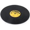Balvi Sottopentola Vinyl Colore Nero A Forma di Disco in Vinile di Silicone 15 cm