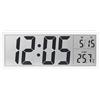 Lancoon Orologio Elettronico da Parete LCD con Interruttore ℃/℉ per Temperatura, Data, Silenzioso, 12/24 Ore, Appendibile, 2 Tipi di Posizionamento per Decorazione della Casa, Soggiorno, Camera da