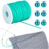 NBEADS Cavo per Mantenere I Punti Da 55 iarda, Cordoncino Da Barbiere per Maglieria con Tubo In Gomma Cavo Da 2 mm con Cordino In Plastica per La Creazione di Gioielli, Medio Turchese