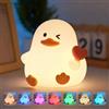 Wrischan Silicone Luce Notturna Bambini, 7 Colori e 3 Livelli di Luminosità, Dimmerabile, Ricaricabile Lampada Touch con 30 Minuti Timer, Regalo per Cameretta dei Bambini Piccoli e Neomamme