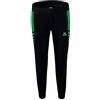 Erima Donna Six Wings Funzionale Pants, Nero/Smeraldo, 44
